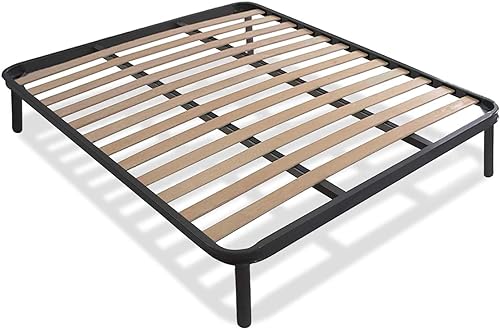 SomnusSana – Somier ortopédico de Matrimonio – Somier de Madera – Estructura de Acero y Patas...