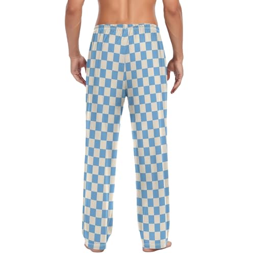 GuoChe Mens Pajama Bottoms Lightweight Pjs Pants with pockets for Autumn Drawstring Small2