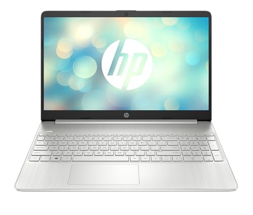 HP 15s-fq5004sf Ordinateur Portable 15,6' FHD IPS, PC Portable (Intel Core i7-1255U, RAM 16 Go, SSD 512 Go, Intel Iris Xe, Windows 11), Laptop Argent, Clavier AZERTY