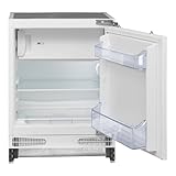 Statesman 114L Integrated Under Counter Fridge with Ice Box – D Rated, Quiet 37dB, Reversible Door, Adjustable Shelves, White