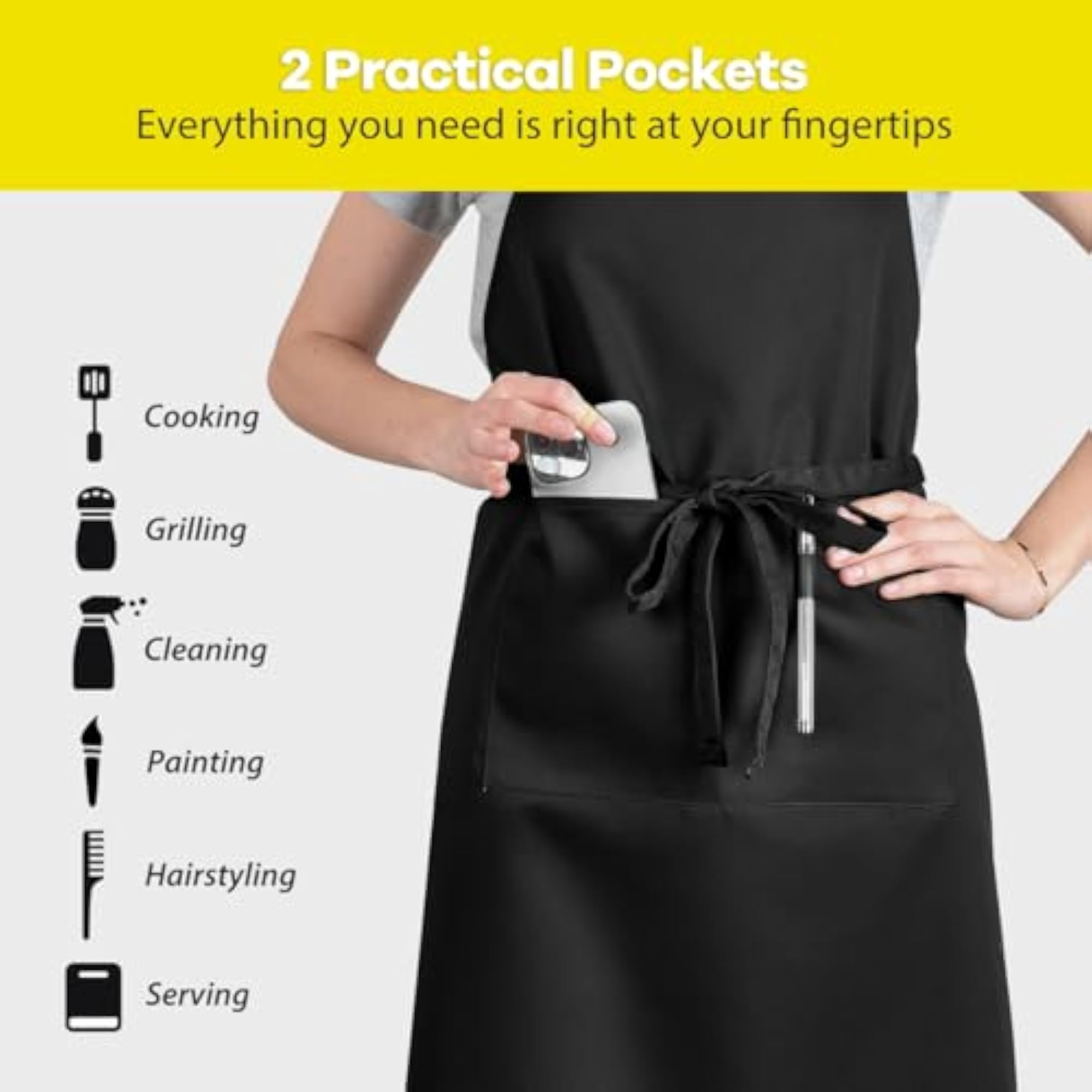 Extra Large Adjustable Apron for Men, Waterproof