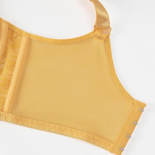 Soutien-gorge sans couture jaune fin respirant confortable