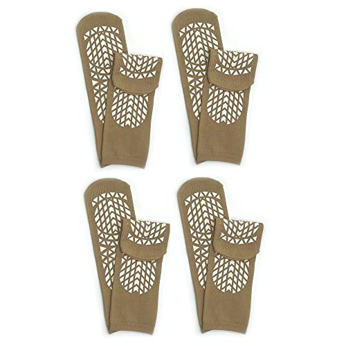 Image of GBM Secure Step Double-Sided Tread Non Slip Safety Socks, 4 Pair