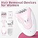 Epilator for Women, Cordless Rechargeable Hair Removal Device, with LED Light & 2 Speeds, Electric Trimmer Tweezer for Face Legs Arms Underarm Armpit Bikini