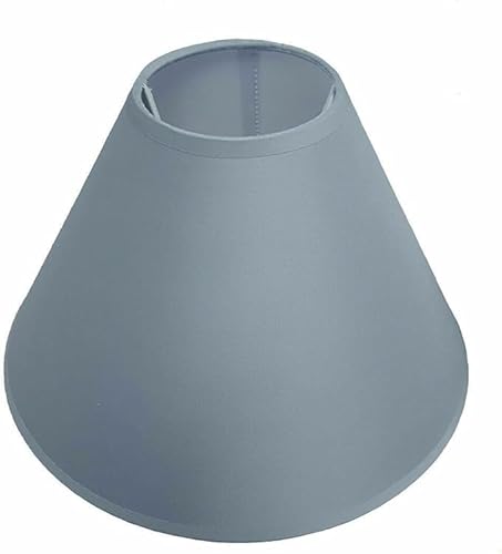 14" Cotton Textured Fabric Coolie Ceiling Light Shade/Table Lampshade (Grey)