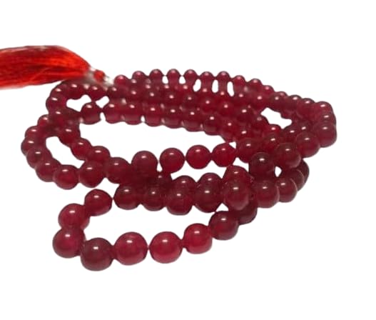 Precious Ruby Mala Original Certified By Lab रूबी स्टोन माला ओरिजिनल सर्टिफाइड Yaqoot Pathar Rosary 108 Beads AA++ Quality Manik Malai For Men & Women Perfect For Mantra Chanting & Maditation-image-28