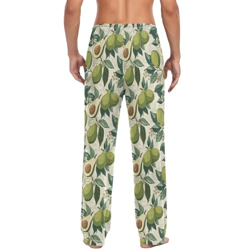 Avocado Men’s Pajama Bottoms Straight Leg Lounge Pants with Soft Touch Fabric2