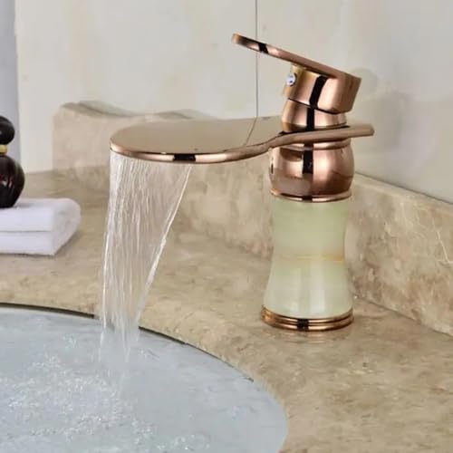 Robinet de lavabo rétro or rose pour remplacer un mitigeur classique - 6