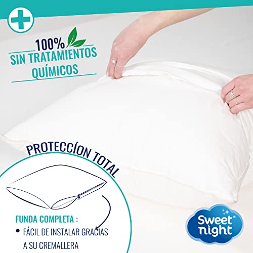 Miniatura 4 de Sweetnight Protectore De Almohada 50x70 Cm, Anti-Chinches Y Anti-Ácaros, Silencioso, Cremallera, Sin Tratamiento Químico