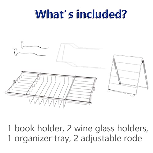 Besthls HJ3502 Bathtub Tray Caddy For Luxury Bath Expandable Extra Wide Bath Tub Tray thumb #6