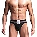 Arjen Kroos Mens Athletic Supporter Jockstraps Bulge Bikini Sexy Underwear (Large, Black)