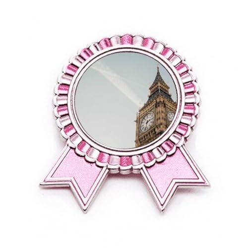 Broche Big Ben pour personnaliser un vêtement uni avec un badge en métal bleu