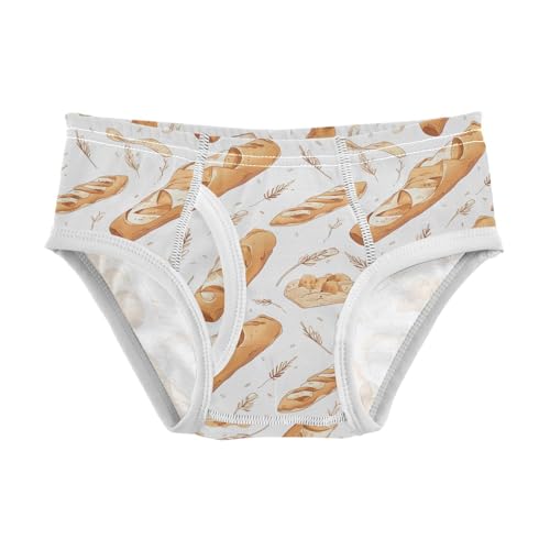 visesunny Boys Potty Training Underwear Food Baguette Pattern Breathe Cotton Briefs Size 2T-8Y for Toddler