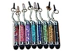 Dealbude24 Mini Glitzern bunt 5 Stück universal Touch Pen BedienStift Pen für alle Smartphone und Tablet mit kapazitivem Display