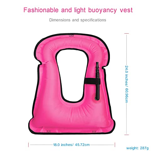 Dosurban Inflatable Snorkel Vest For Adults Kids Children, Adjustable Light Snorkeling Jackets Safety Vests For Diving, Snorkeling, Swimming, Surfing (Up To 200 Lbs Loading) #TOP1