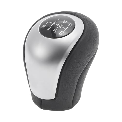 Image of VekAuto 6 Speed Manual Gear Shifter Knob Compatible for Mercedes Benz Vito W447 2017-2021, Durable Plastic Faux Leather Black Glossy Stick Shifter Lever Knob