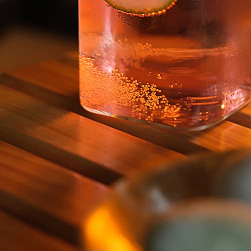 Luxu Drinking Glasses 8 Oz,Thin Square Glasses Set Of 4,Elegant Bar Glassware For Water,Juice,Beer, Drinks,And Cocktails And Mixed Drinks,Lead-Free Square Glass,Glass Drink Tumblers #TOP4