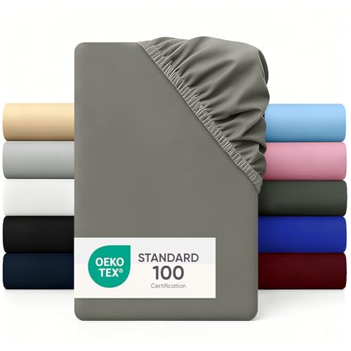 CELESTA Baumwolle Spannbetttuch, 200x200 Anthrazit-Grau Dunkelgrau 200 x 200 cm