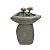 Alpine Corporation USA1393 Outdoor Floor Vintage Pedestal Lotus Rock Water Fountain, Soothing Pedestal Waterfall, 30", Brown