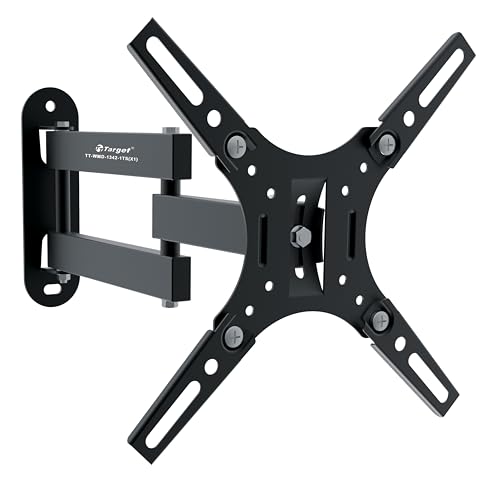 Image of Target TT-WMD-1342-1TS(X1) Full Motion TV Wall Mount, Premium Steel, 13-42 Inch Screen Size, 15kg Load Capacity, 90 Swivel Range, VESA 200x200mm Compatible, Black