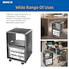 16U Network & Audio Rack with Feet & Wheels, Rack-Mount Cabinet Case, Server Rack Cabinet, for AV, DJ, Home Theater, Network, Server, Computer, Electronics