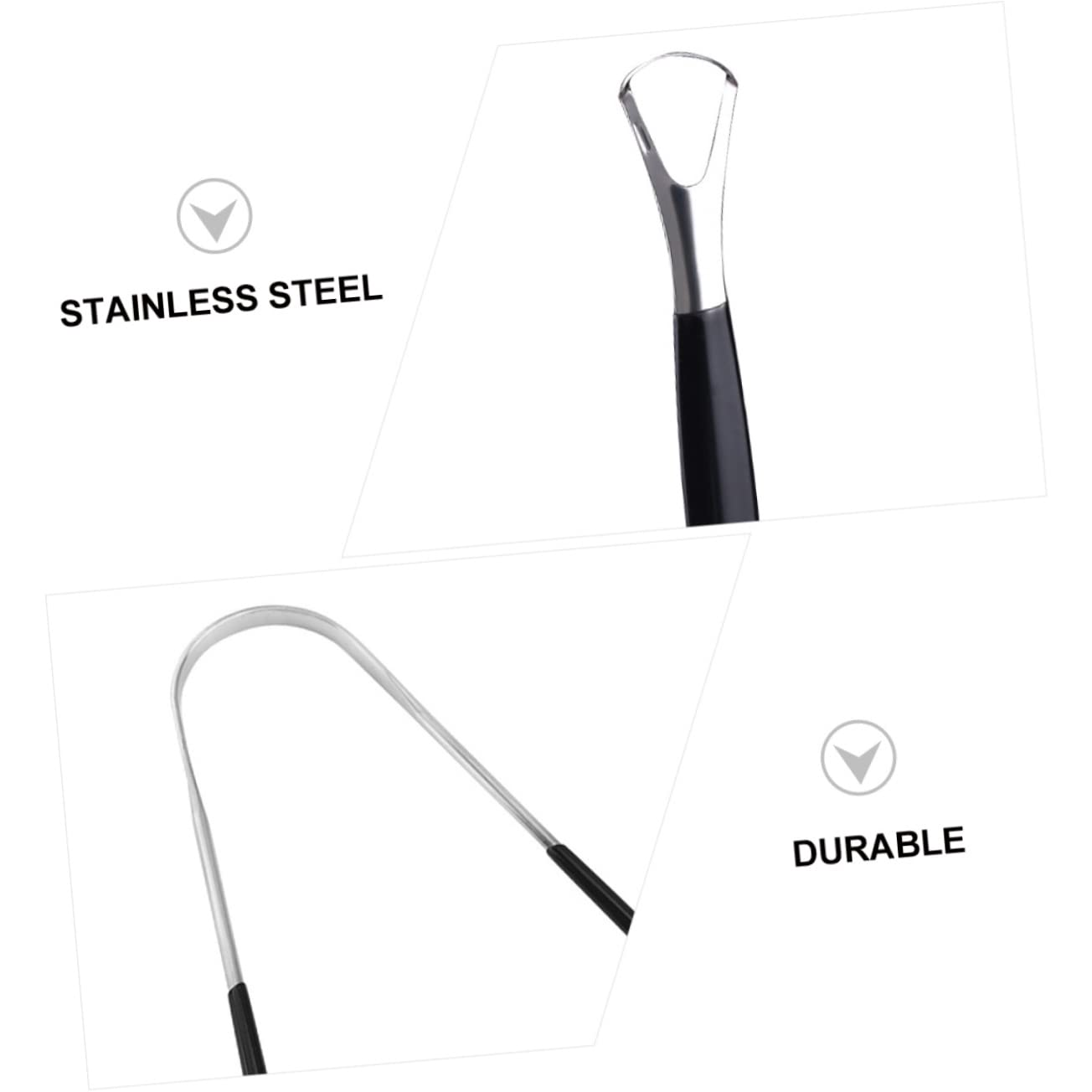 GOOHOCHY Practical Kit 4pcs Oral Cleaning Scraper Comfortable to Hold Handles for Daily