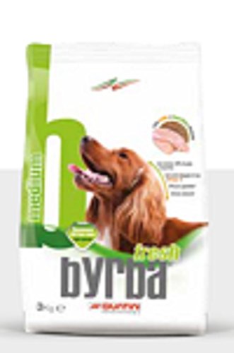 CROCCHETTE GIUNTINI, BYRBA FRESH MEDIUM 12KG, POLLO/TACCHINO PISELLI. SENZA COLORANTI, NO ANIMAL TESTING PRODOTTO ITALIANO