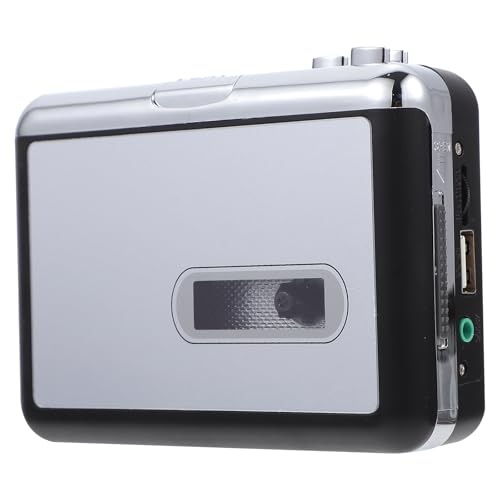 Convertidor de casete a mp3 LABRIMP con conexión USB y reproducción a disco en color plata
