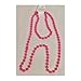 80s style 48in plastic neon pink bead necklace by wicked