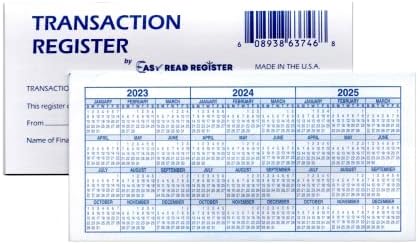 Personal Checkbook Registers, Set of 10, 2023-2024-2025 Calendars, Made in USA