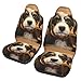 OPSREY Dog Training Print Car Seat Covers Easy Installation Seat Protector 2 Piece Set Fit Most Cars Sedan SUV Van