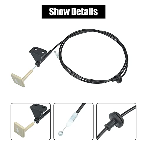 X Autohaux 74130Snaa01 Front Hood Latch Lock Release Cable Black Wire Replace For Honda Civic 2006-2011 Beige #TOP3