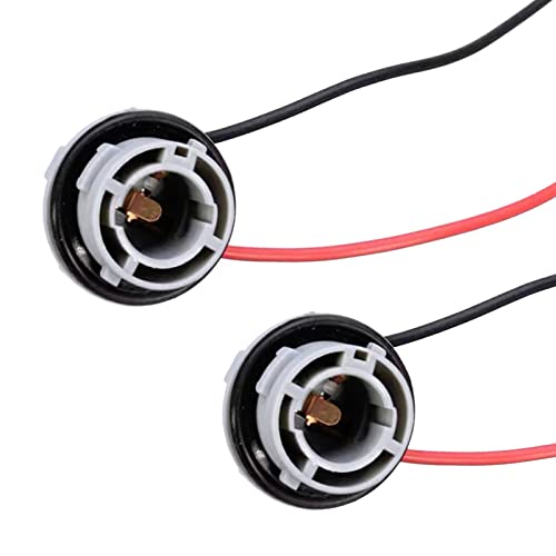 2 Pcs Plastic Bulb Socket Lamp Extension Holder Connector, LED 1156 Waterproof Car Turn Signal Tail Stop Rear Brake Light Base Harness Plugs Connectors Pre-Wired Wiring