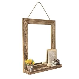 Wall Mirror with Shelf,...