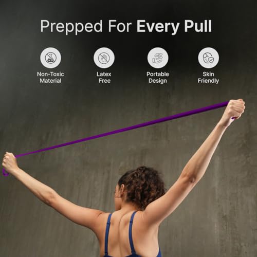 Image of CULT Heavy Duty Resistance Band Purple (30-79 kg) | Pull Up Assistance, Stretching, Strength Training, Home & Gym Workout Band for Men & Women