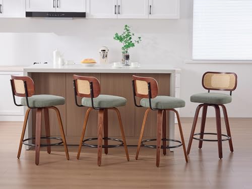 Image of YaFiti 26 Inch Bar Stools Set of 3, Light Green