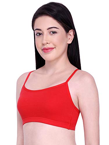 Image of INKURV Slip on Beginner's Bra for Girls, Non Padded, Non Wired, No Hooks with Double Layered Fabric, Adjustable Straps, Wirefree Sports Bra- Lisa Combo of 3