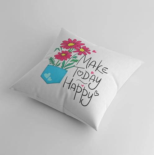 Image of SCPmarts Printed Cushion Cover Home Decorative Pillow for Sofa Soft Solid Square Throw Pillow Cushion Covers Satin Cushion Covers Set of 5 Size 16 x 16 Inch (Design 37)