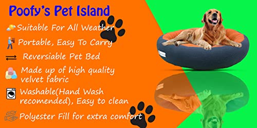 Image of Premium Large Size Dog Bed for Large Dogs and Puppies Anti Skid Bottom Washable Orthopedic Big Dog /cat Beds Orange /Black