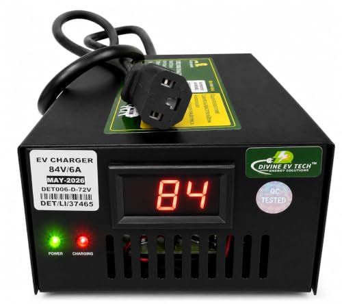Image of 72 Volt Battery Charger 6 amper 84 Volt Cutoff Lithium Battery Charger