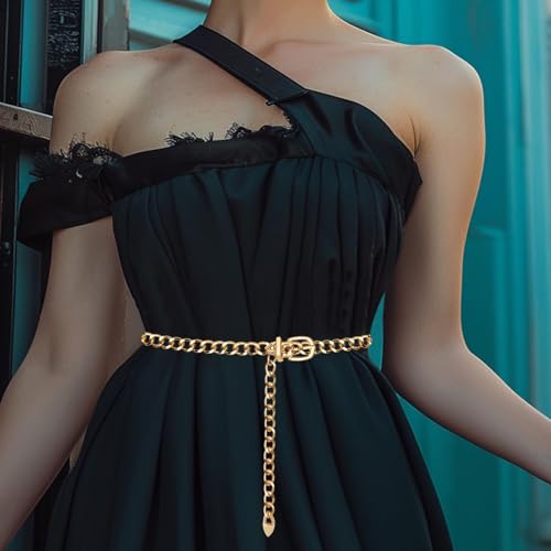 Metal Chain Belt, Ladies Waist Chains for Women - Adjustable, Gold, Silver3