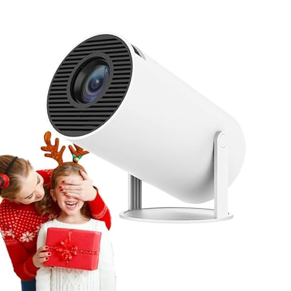 Mini draadloze projectoren, draagbare 4K Full Hd-thuisprojector, filmprojector met hifi-luidspreker en snelle verbinding, telefoonprojector met 180 graden draaibare standaard, 120 lumen projectormedia