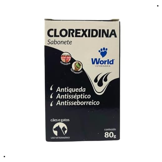 World Veterinária Sabonete Clorexidina Para Cães Branco 80 G