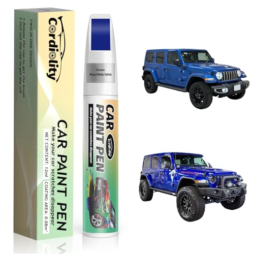 Image of Car Touch Up Paint Ocean Blue(PBM /SBM) for Jeep, Color Accurate Car Scratch Repair Remover Pen Fix Auto Paint Chips and Nicks