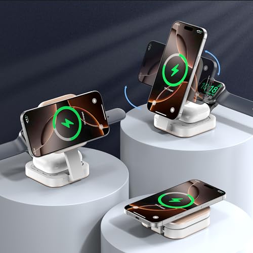 Chargeur induction 3 en 1 haute vitesse avec adaptateur pour AirPods