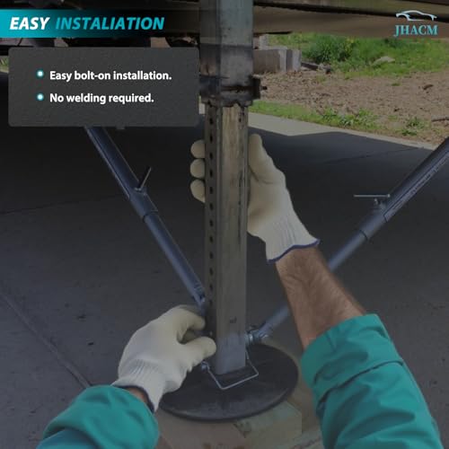 Image of 191023 5th Wheel Stabilizer Kit - Easy Bolt-On Install, Fits All Models, Telescoping Design, Stops Shaking, JT's Strong Arm 5th Wheel Jack stabilizer