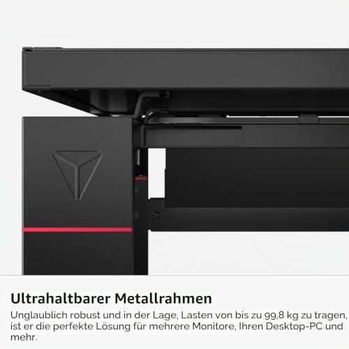 Secretlab Magnus Metallschreibtisch| Ergonomischer Gamingtisch mit Magnetischem &Ouml;kosystem | Eingebaute Kabelmanagement-Wanne | Schwarze Magnetische Kunstleder-Schreibtischunterlage | 5 Jahre Garantie