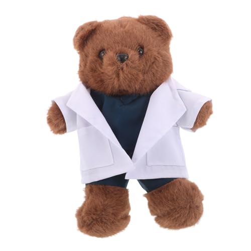 Imagen de BESPORTBLE Peluches Médico Oso de Felpa con Uniforme Médico Muñeco Suave para Enfermera y Estudiante de Medicina Juguete de Graduación Favor para Fiestas y Decoración Escolar Regalo Creativo