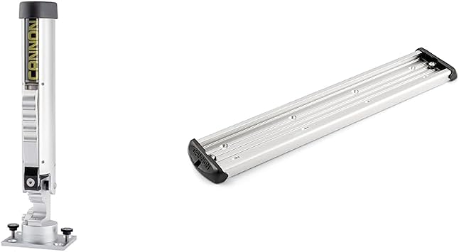 Cannon Dual-Axis Adjustable Rod Holder and 18" Aluminum Mounting Track Bundle