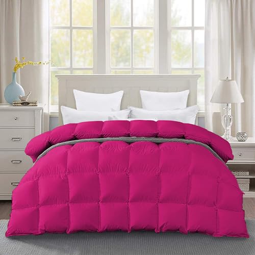 Image of 600 GSM Heavy Winter Comforter Single Size (60 inchX90 inch) - 600 GSM Microfiber Super Soft Fluffy for Winter Comforter /Rajai /Duvet /Blanket Single Size - Hot Pink Color